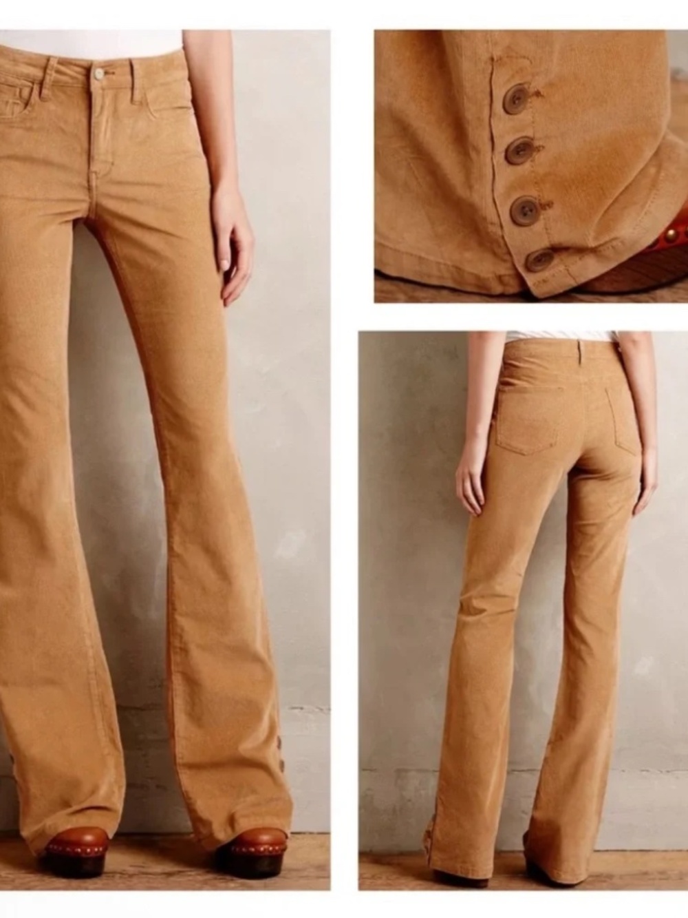 Pilcro Anthropologie Stet Corduroy Flare Pants - NWT - Chestnut - Size 30
